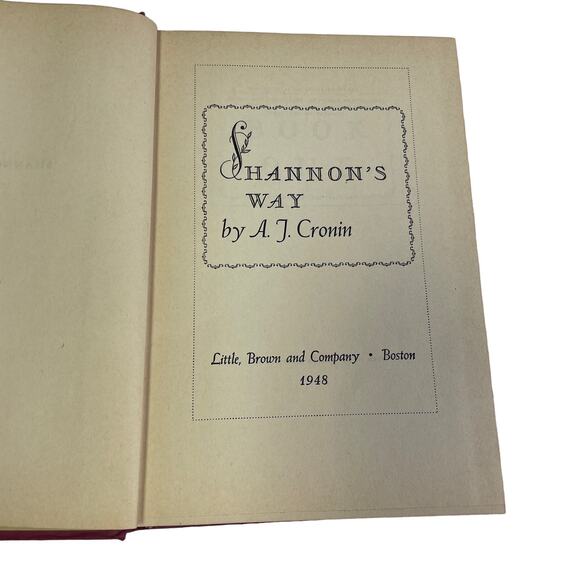 Vintage 1948 Shannon's Way Fiction by A.J. Cronin First Edition Hardcover Book - Picture 4 of 5